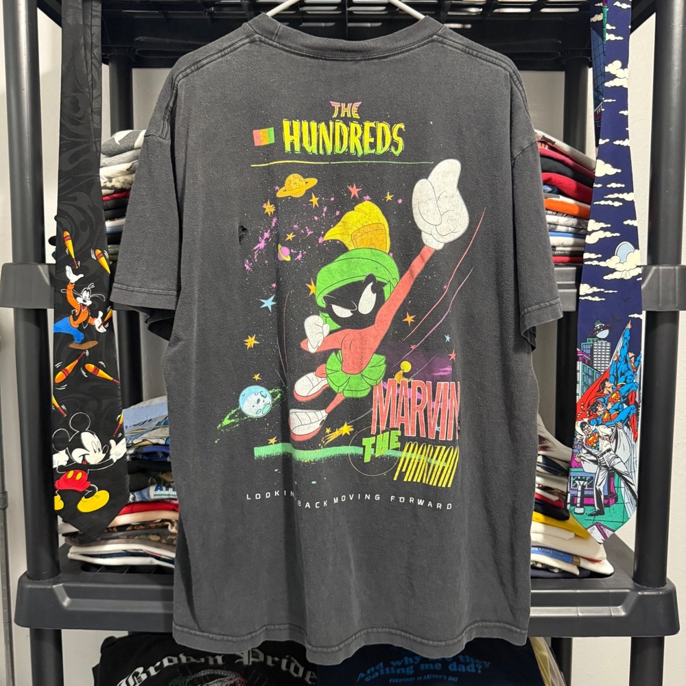 Y2K Black The Hundreds Marvin The Martian Graphic Tee XL Minor Thrashing